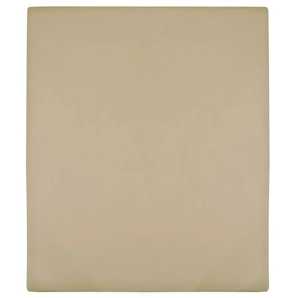 vidaXL Spannbettlaken 2 Stk. Jersey Taupe 140x200 cm Baumwolle