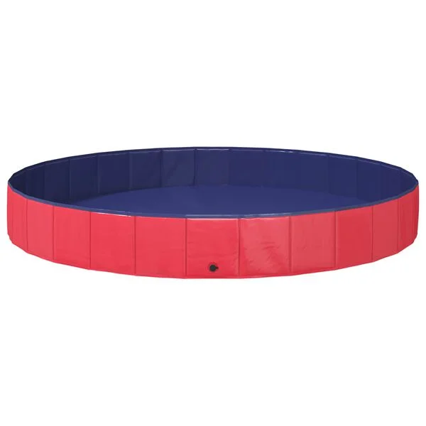 vidaXL Hundepool Ø300 x 38 cm Dicker PVC Rot