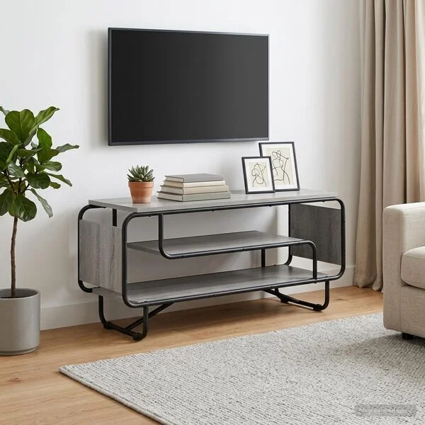 vidaXL TV-Ständer 98 x 36 x 45 cm Sonoma-Grau Holzwerkstoff
