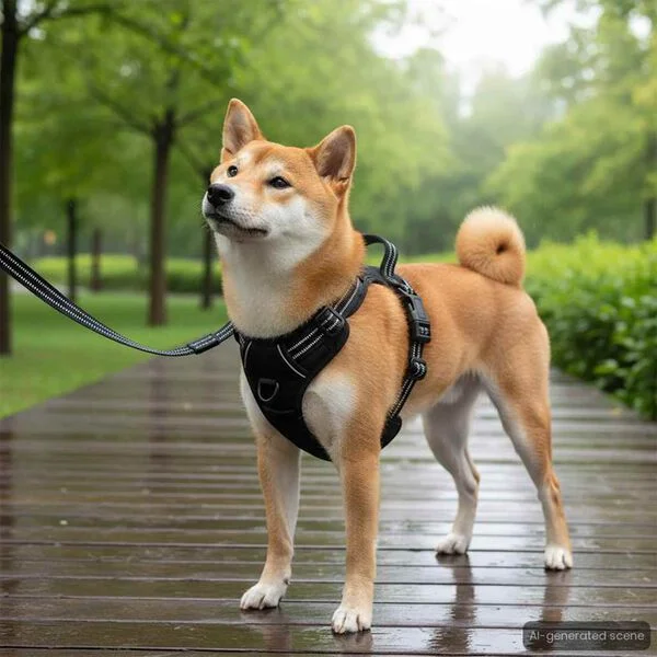 vidaXL Hundegeschirr Reflektierend Verstellbar Rosa L