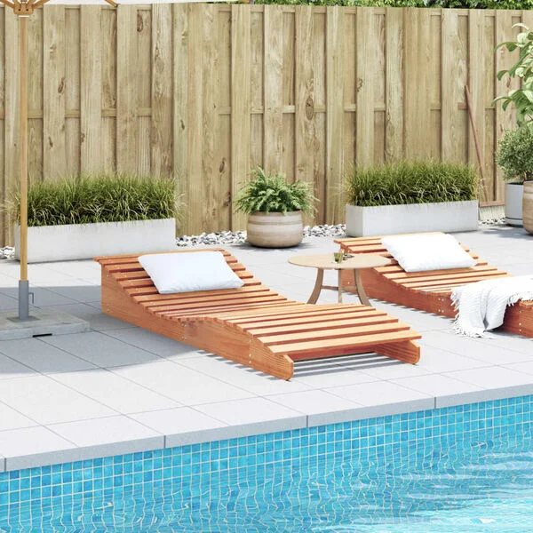 vidaXL Sonnenliege Wachsbraun 205x80x31, 5 cm Massivholz Kiefer