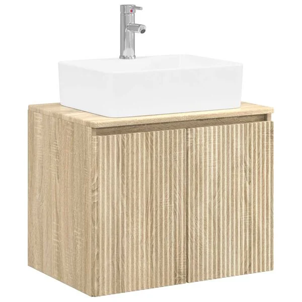 vidaXL Badezimmermöbel-Set Sonoma-Eiche Holzwerkstoff