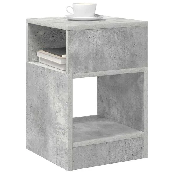 vidaXL Beistelltisch Beton Grau 30, 5 x 30 x 45 cm Holzwerkstoff