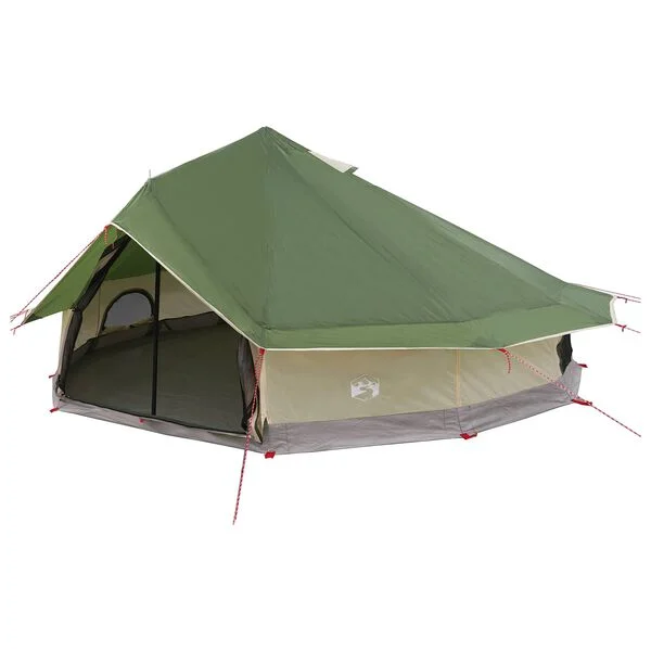vidaXL Tipi Zelt 20 Personen Grün Polyester und Stahl