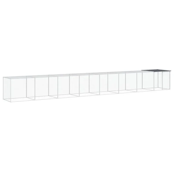 vidaXL Hühnerkäfig mit Dach Anthrazit 803x98x90 cm Verzinkter Stahl