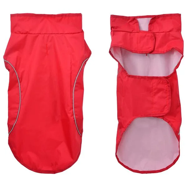 vidaXL Hunde Regenmantel mit Reflexstreifen Polyester Rot S