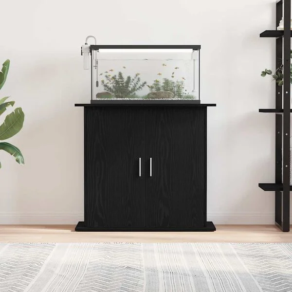 vidaXL Aquariumständer Schwarze Eiche 81 x 36 x 73 cm Holzwerkstoff