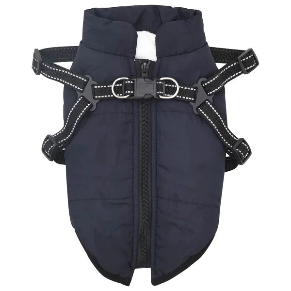 vidaXL Hundemantel Marineblau L24 Fleece und Polyester