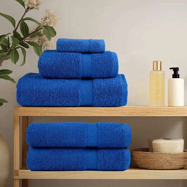 vidaXL Handtücher FROGN 2 Stk. Blau 100x200 cm 360 g/m²