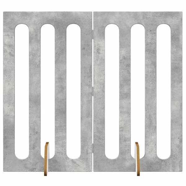 vidaXL Faltbarer Haustierzaun 2 stk. Betongrau 100, 5 x 38 x 90 cm