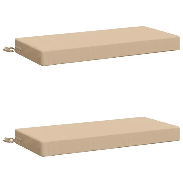 vidaXL 2-teilige Bankkissen SOEST 2 stk. 100 % Polyester Creme