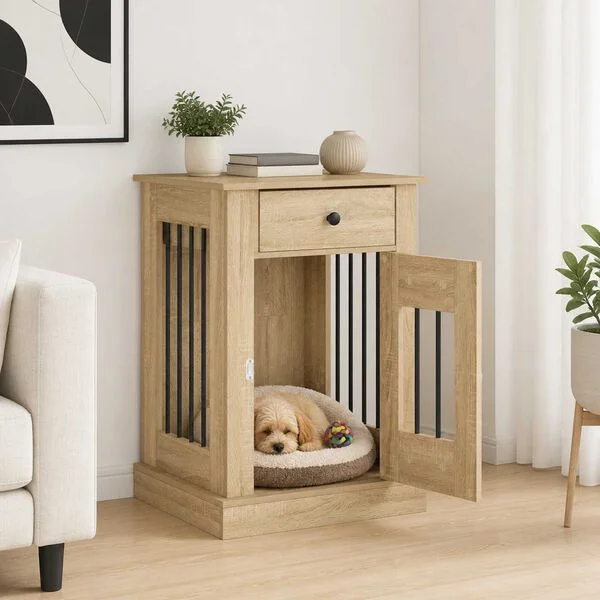 vidaXL Hundekäfigmöbel Sonoma-Eiche 50 x 47, 5 x 80 cm Holzwerkstoff