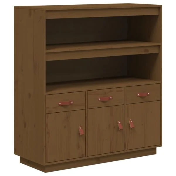 vidaXL Highboard Honigbraun 100x40x108, 5 cm Massivholz Kiefer