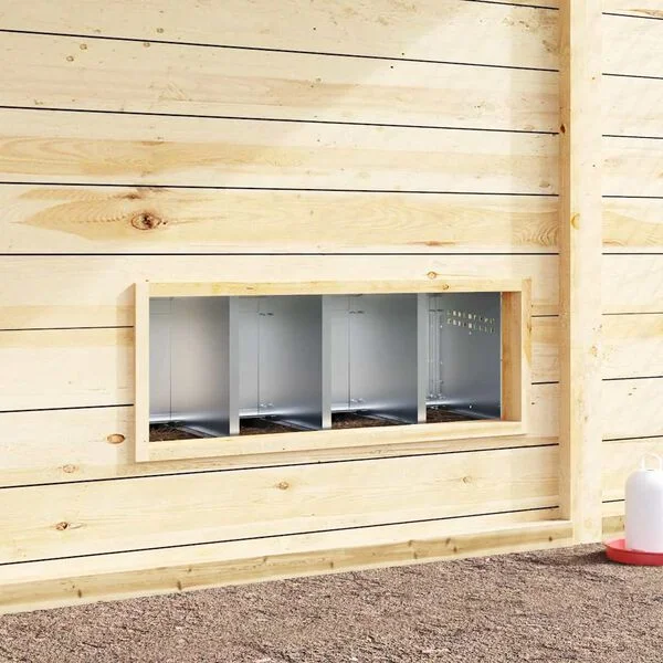 vidaXL Hühner-Nistkasten 4 Fächer mit Beinen Verzinkter Stahl