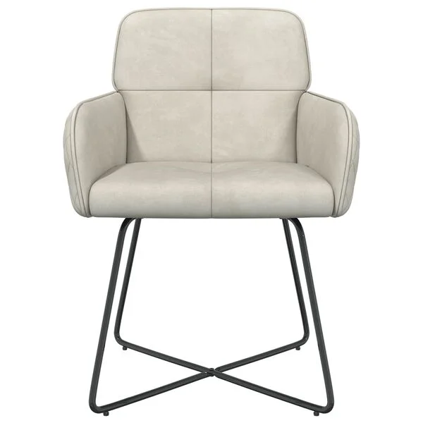 vidaXL Esszimmerstühle 4 stk. Samt Creme 59 x 56, 5 x 86 cm