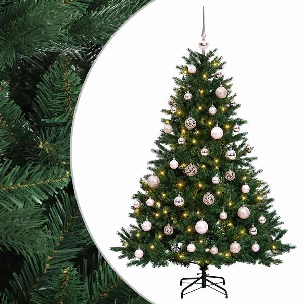 vidaXL Künstlicher Weihnachtsbaum mit Weihnachtskugel 150 cm 150 LEDs