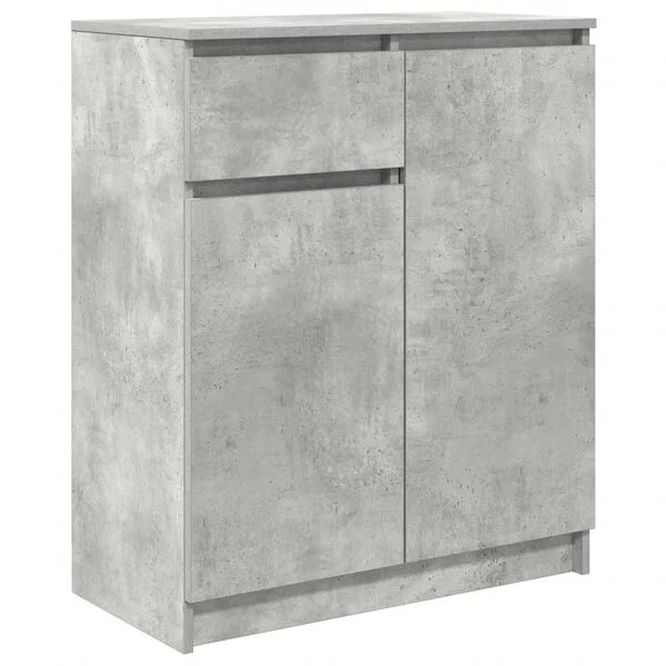 vidaXL Sideboard mit Schublade Betongrau 71x35x84 cm Holzwerkstoff