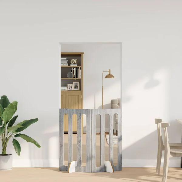 vidaXL Faltbarer Haustierzaun 2 stk. Sonoma-Grau 100, 5 x 38 x 90 cm