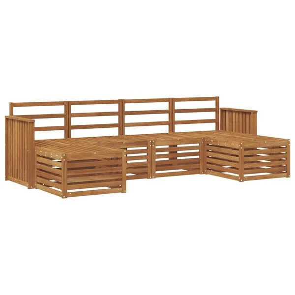 vidaXL Outdoor-Sofagarnitur 6 stk. Natur
