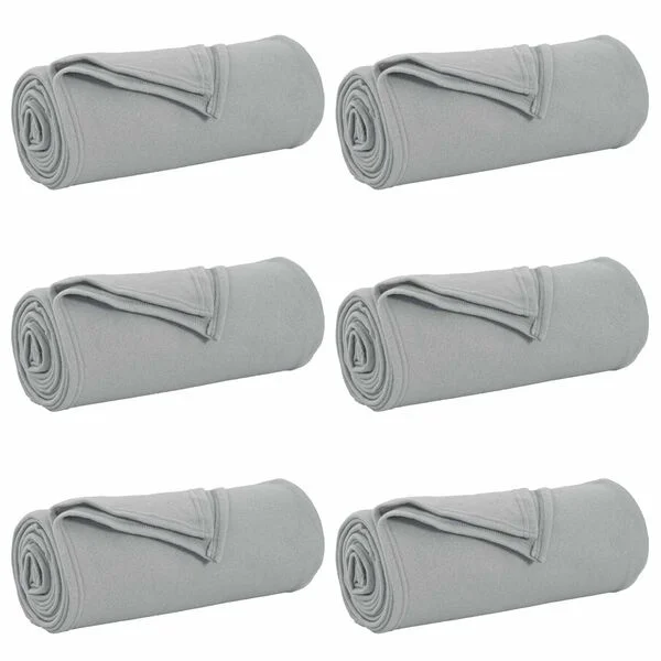 vidaXL Wohndecken 6 stk. Grau 240 x 220 cm 4.28 kg Fleece