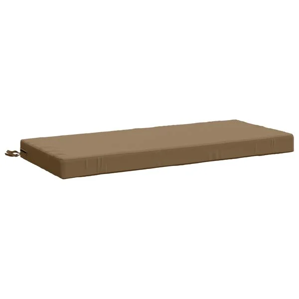 vidaXL Bankkissen SOEST 100 % Polyester Taupe 120 x 50 x 8 cm