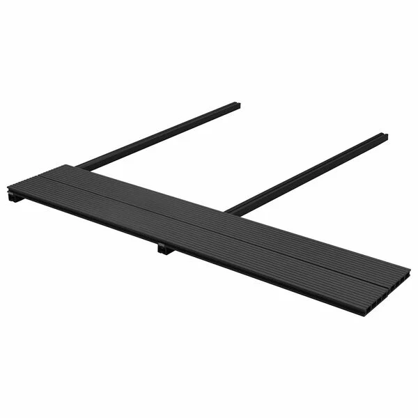 vidaXL Terrassendiele 120 stk. Schwarz WPC