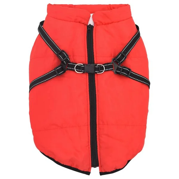 vidaXL Hundemantel Rot L68 Fleece und Polyester