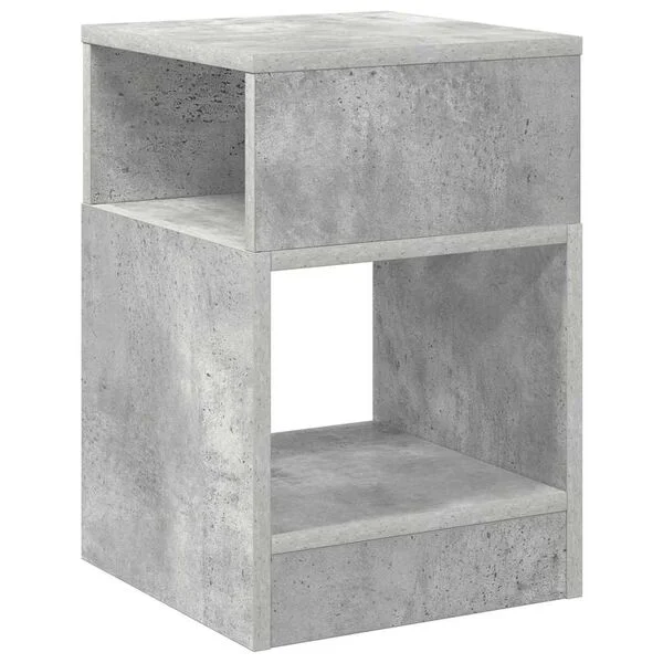 vidaXL Beistelltisch Beton Grau 30, 5 x 30 x 45 cm Holzwerkstoff