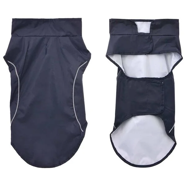 vidaXL Hunde Regenmantel mit Reflexstreifen Polyester Marineblau M