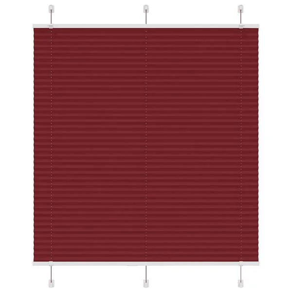 vidaXL Plissee Bordeauxrot 120x100 cm Stoffbreite 119, 4 cm Polyester