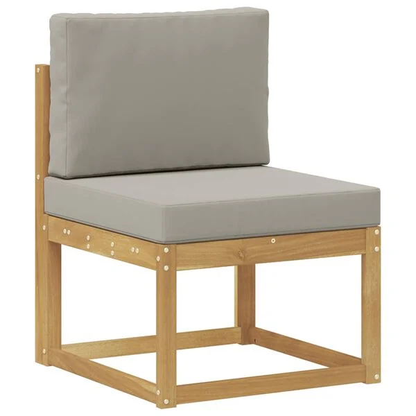 vidaXL Outdoor-Sofagarnitur 9 stk. Weiß und Hellgrau