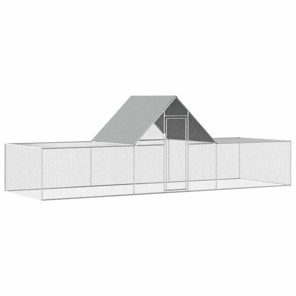 vidaXL Hühnerstall 6x2x2 m Verzinkter Stahl