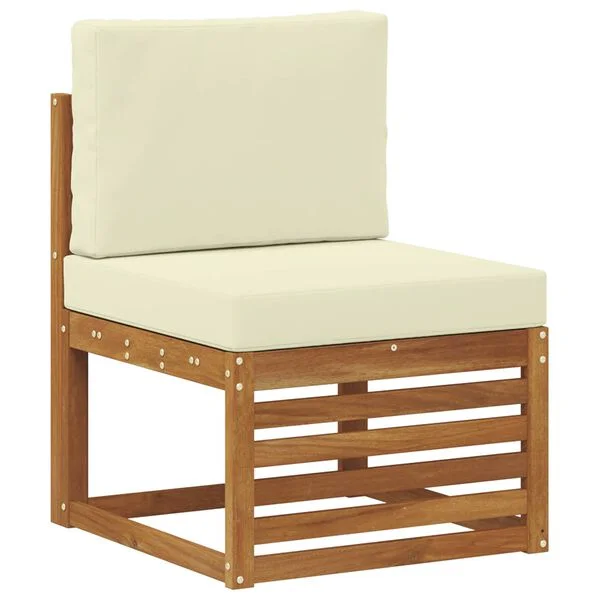 vidaXL Outdoor-Sofagarnitur 6 stk. Natur und Creme