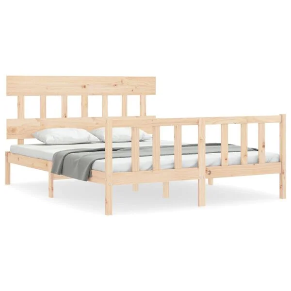 vidaXL Massivholzbett ohne Matratze 160x200 cm Kiefernholz