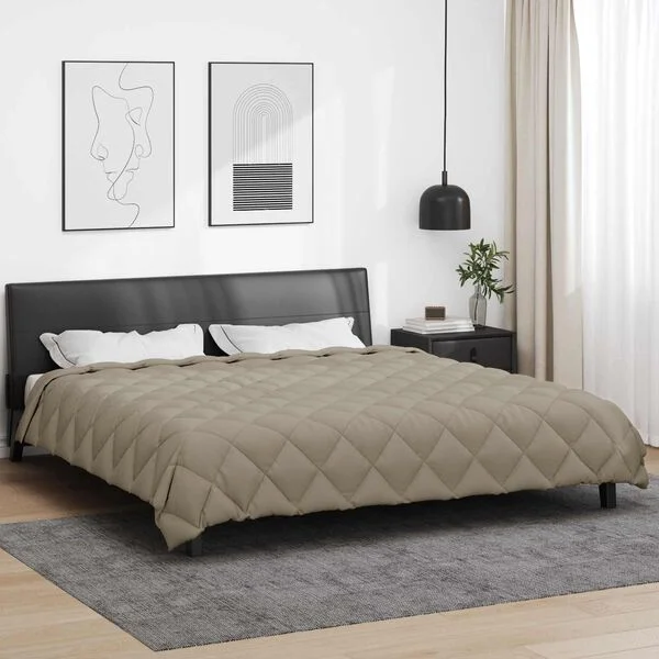 vidaXL Winterbettdecke 200 x 220 cm 450 g/m² Hellgrau