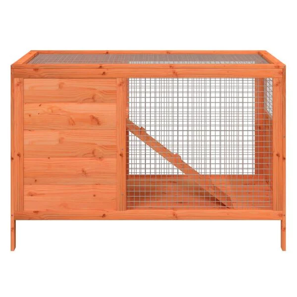 vidaXL Kaninchenstall Braun 103x44x69, 5 cm Massivholz Kiefer