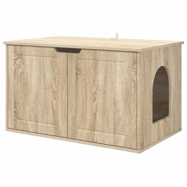 vidaXL Katzenhaus Sonoma 85 x 55 x 50, 5 cm Holzwerkstoff