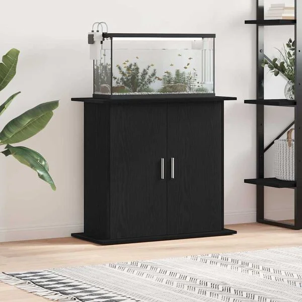 vidaXL Aquariumständer Schwarze Eiche 81 x 36 x 73 cm Holzwerkstoff