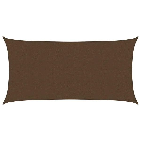 vidaXL Sonnensegel 160 g/m² Braun 2, 5x5 m HDPE