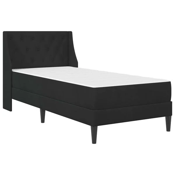 vidaXL Bettgestell mit Matratze Schwarz 90 x 190 cm Samt