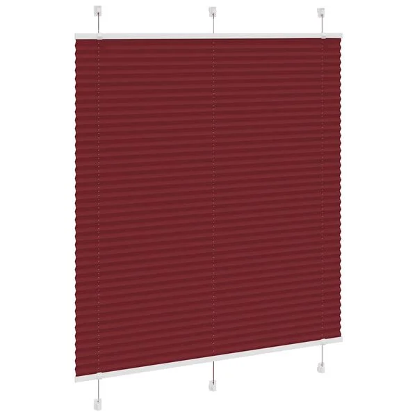 vidaXL Plissee Bordeauxrot 120x100 cm Stoffbreite 119, 4 cm Polyester