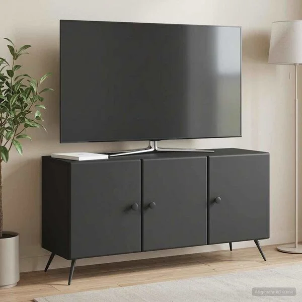 vidaXL TV-Schränk Schwarz 99 x 34, 5 x 50 cm Holzwerkstoff