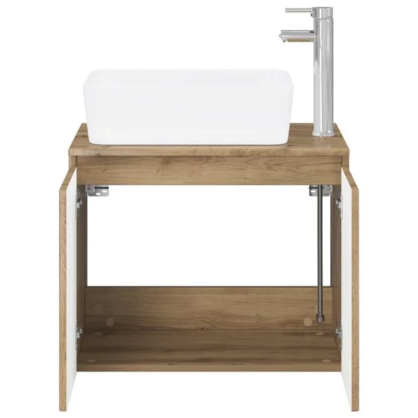 vidaXL Badezimmermöbel-Set Artisan-Eiche Holzwerkstoff