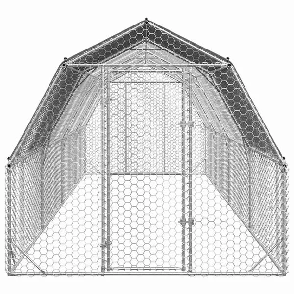 vidaXL Hühnerstall mit Dach 2, 5x8x2, 25 m Verzinkter Stahl