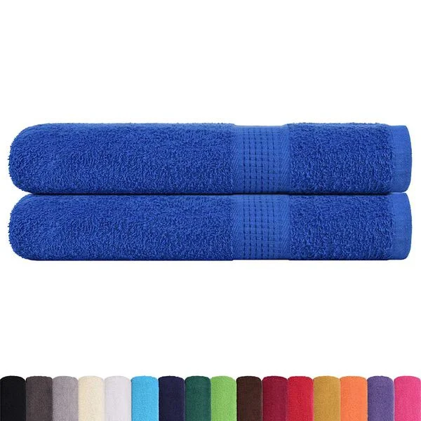 vidaXL Handtücher FROGN 2 Stk. Blau 100x200 cm 360 g/m²