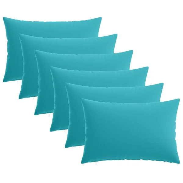 vidaXL Kissenbezug 6 pcs HEERLEN Türkis 50 x 75 cm Polyester