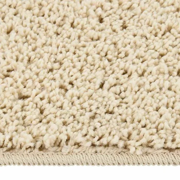 vidaXL Shaggy-Teppich Creme 200x290 cm Rutschfest