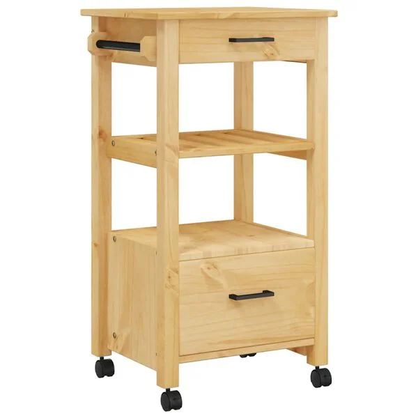 vidaXL Küchenwagen MONZA 48x40x88, 5 cm Massivholz Kiefer