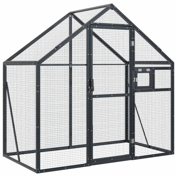 vidaXL Voliere Anthrazit 179x100x185 cm Aluminium