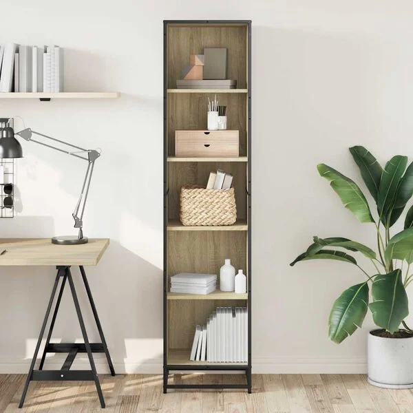 vidaXL Bücherregal Sonoma-Eiche 40x35x170, 5 cm Holzwerkstoff
